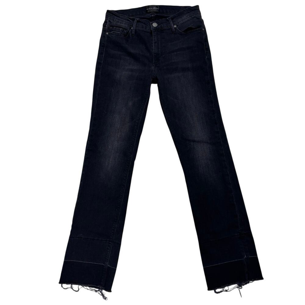🖤 Black Orchid Dark‑Wash Black Cropped Distressed Jeans 🖤 Size 27